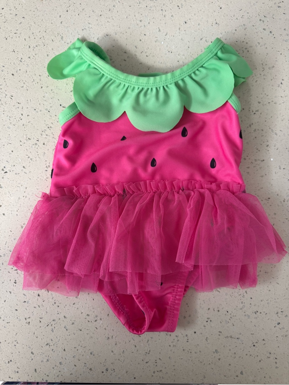 Penelope Mack Kids Watermelon Pink and Green One-Piece Swimsuit — NEVER USED